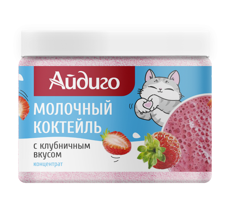 Молочный коктейль "Клубничный" Айдиго, 250 г