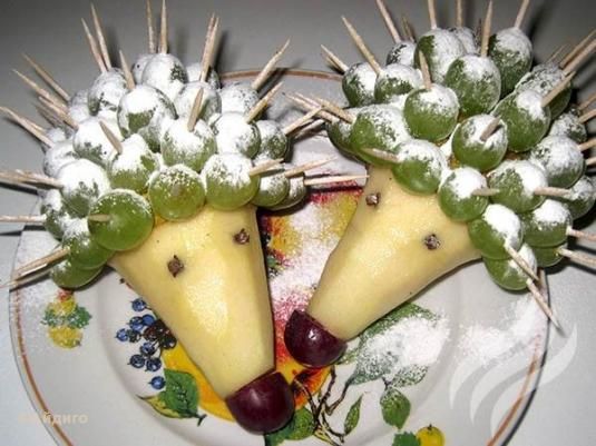 Десерт «Ёжики под снегом»
