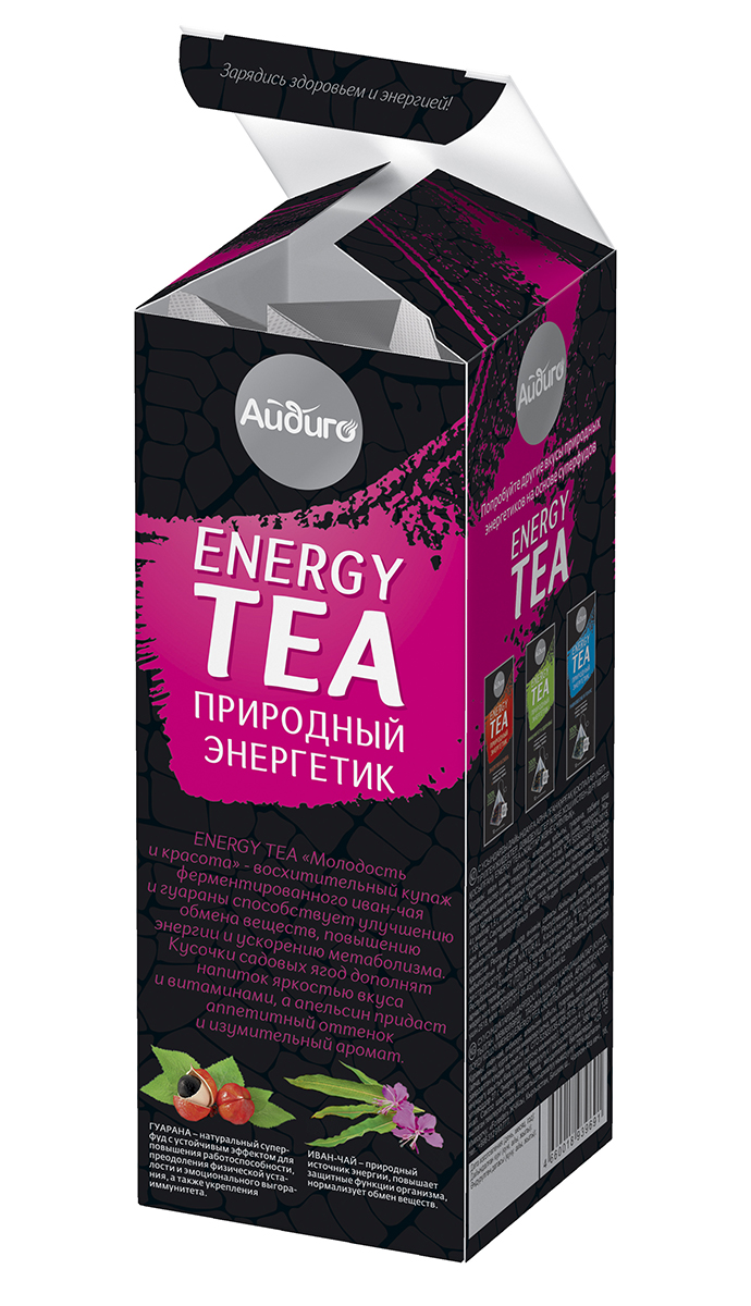 Энергетический чай "Молодость и красота", 30 г, 12 пакетиков-пирамидок