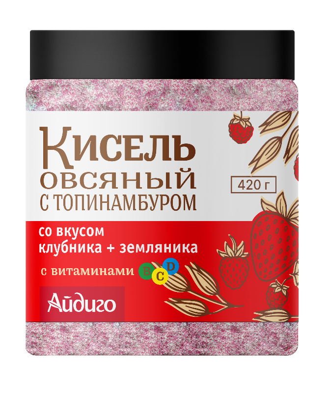 Кисель овсяный моментальный Клубника-Земляника