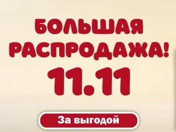 Распродажа 11.11! В интернет-магазине скидки до 60%!