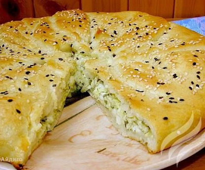 Пирог с сыром и творогом