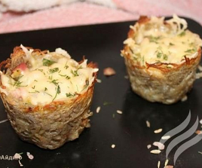 Картофельные корзинки с начинкой