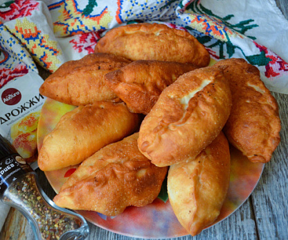 Пирожки жаренные с говяжьим легким