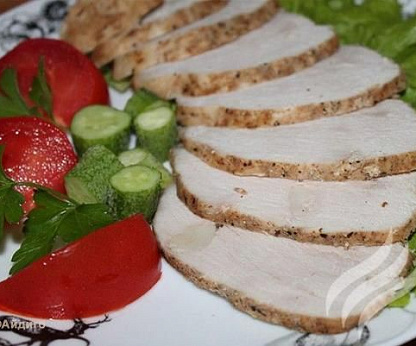 Буженина домашняя с аджикой и чесноком