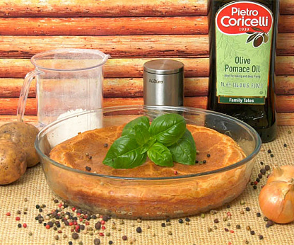 Заливной картофельный пирог