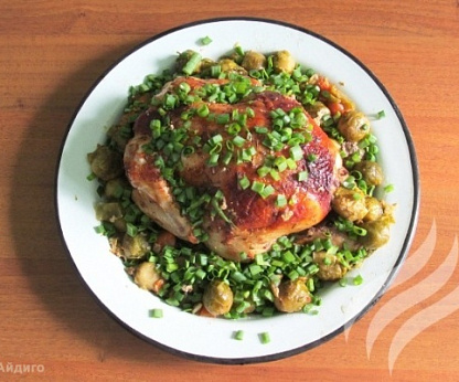 Курочка, фаршированная овощами