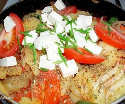 Овощная сковородка «По-гречески»