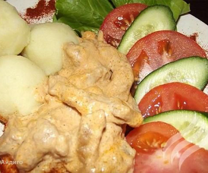 Свинина по-строгановски