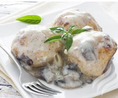 Биточки с сыром и грибами