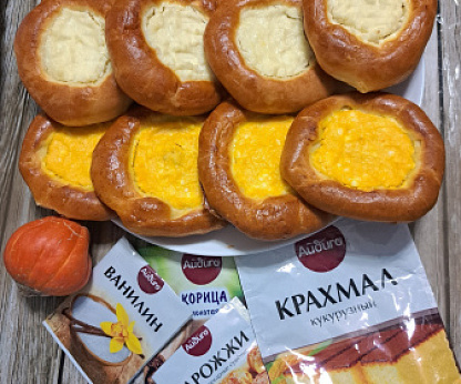 Ватрушки с тыквой и творогом