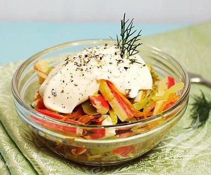 Салат с крабовыми палочками "Для большой компании"