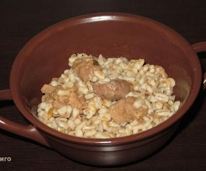 Каша перловая с мясом в мультиварке