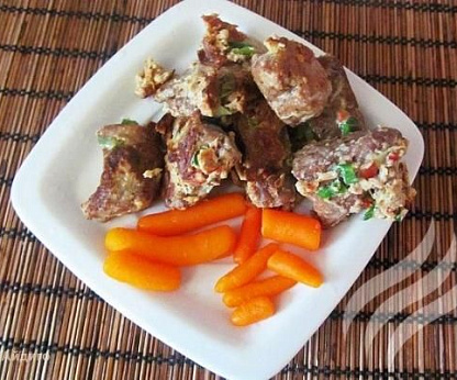 Мясо в омлете