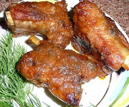 Свиные ребрышки по-канадски