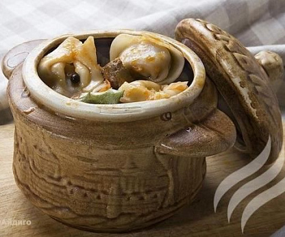 Пельмени в горшочке
