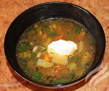 Суп с мясом и овощами по мотивам венгерского супа