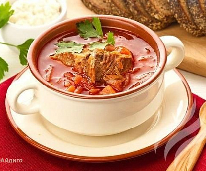Борщ сибирский с фасолью