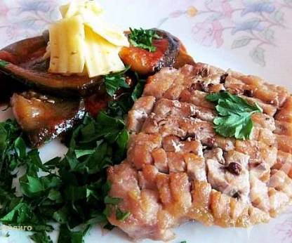 Медальоны с баклажанами