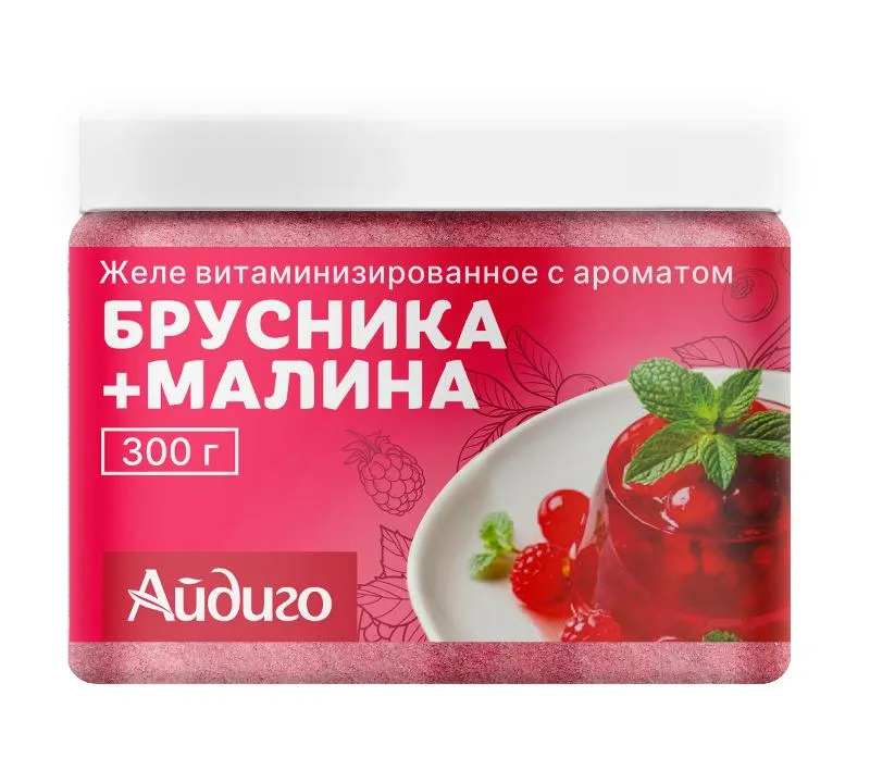 Желе Брусника-Малина, 300 г