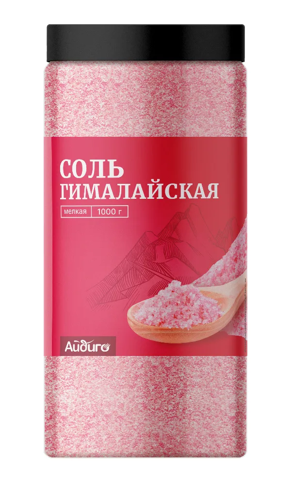 Соль гималайская розовая мелкая, 1000 г.