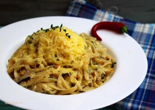 Паста с лесными грибами