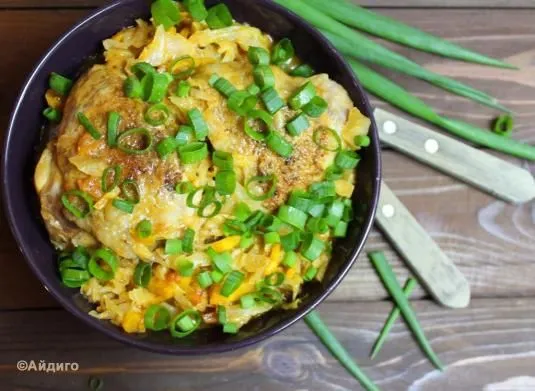 Курица с капустой