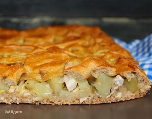 Пирог с картофелем и куриной грудкой