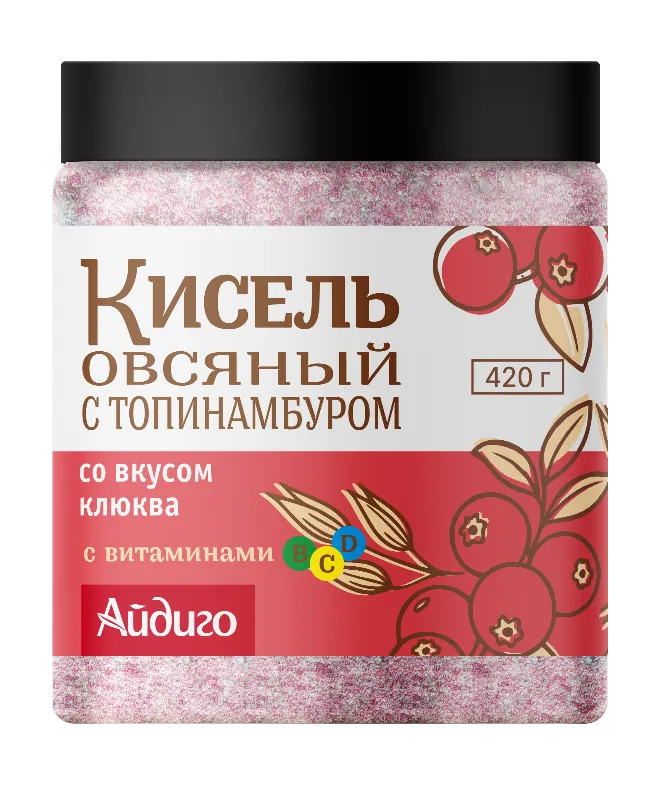 Кисель овсяный моментальный Клюква