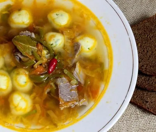 Суп с картофельными клецками