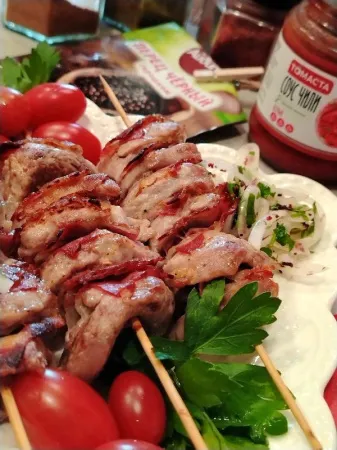 Шашлык с беконом