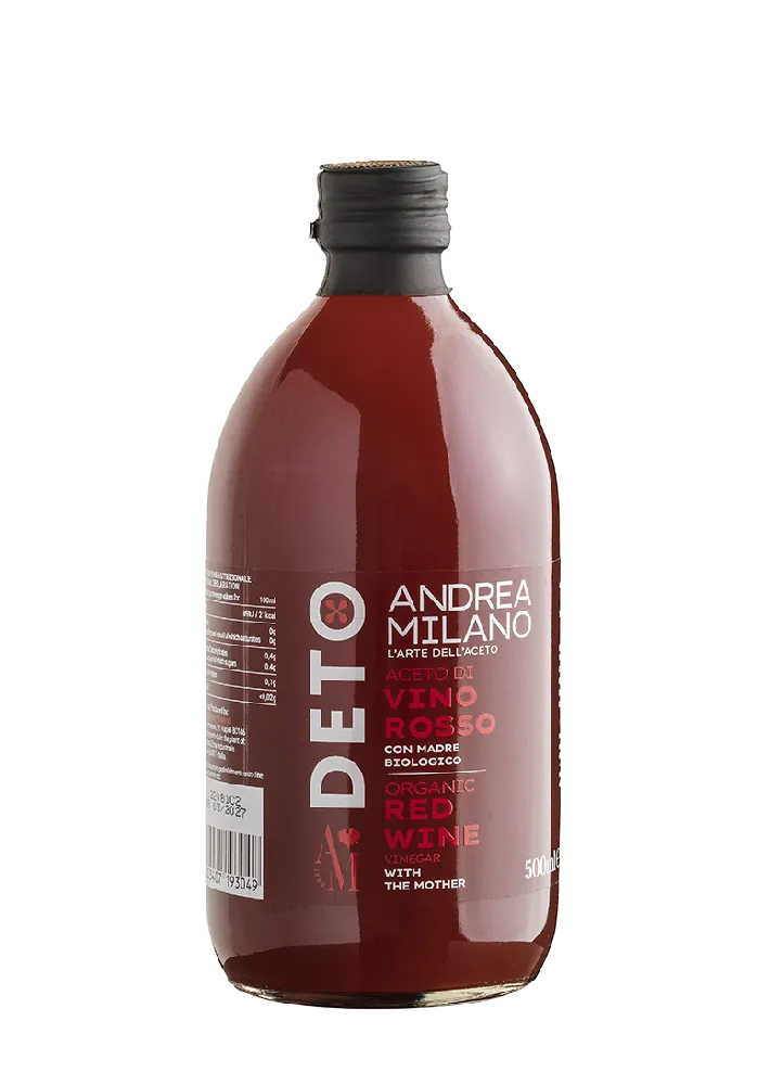 Уксус органический винный красный DETO 6%, Andrea Milano