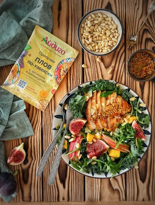 салат с инжиром и манго