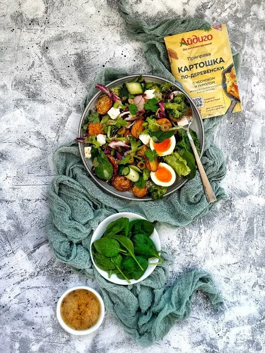 теплый салат рецепт