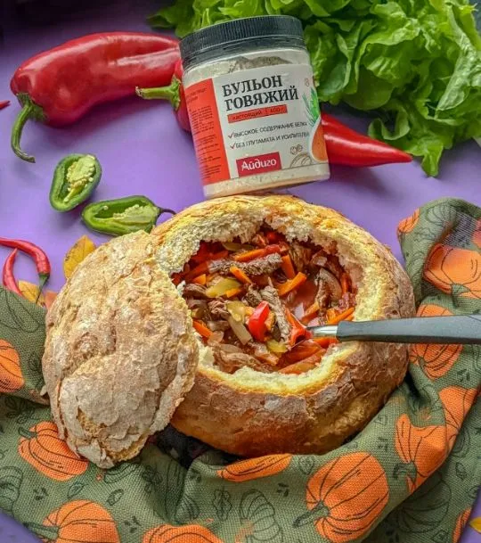 суп в хлебе