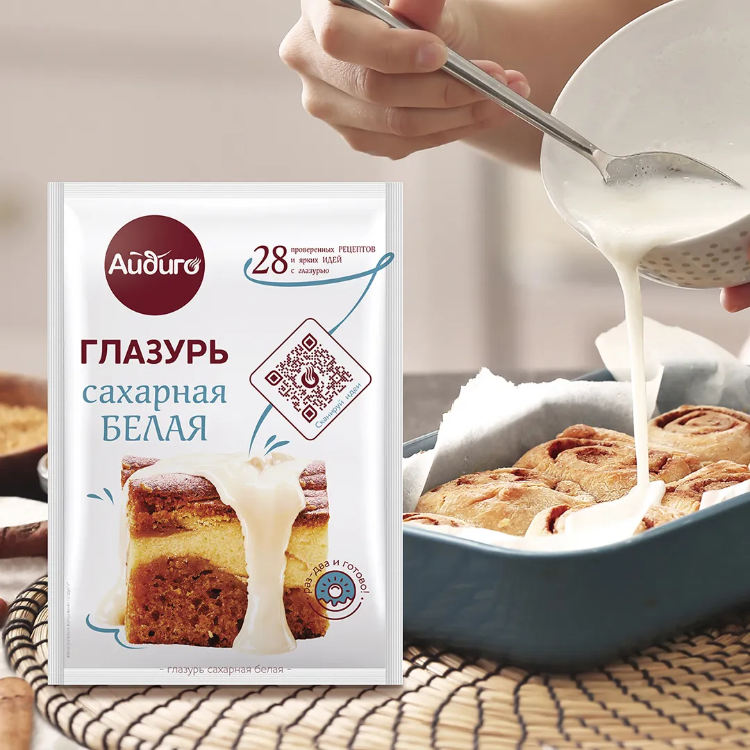 Глазурь Белая сахарная, 90 г "Айдиго"